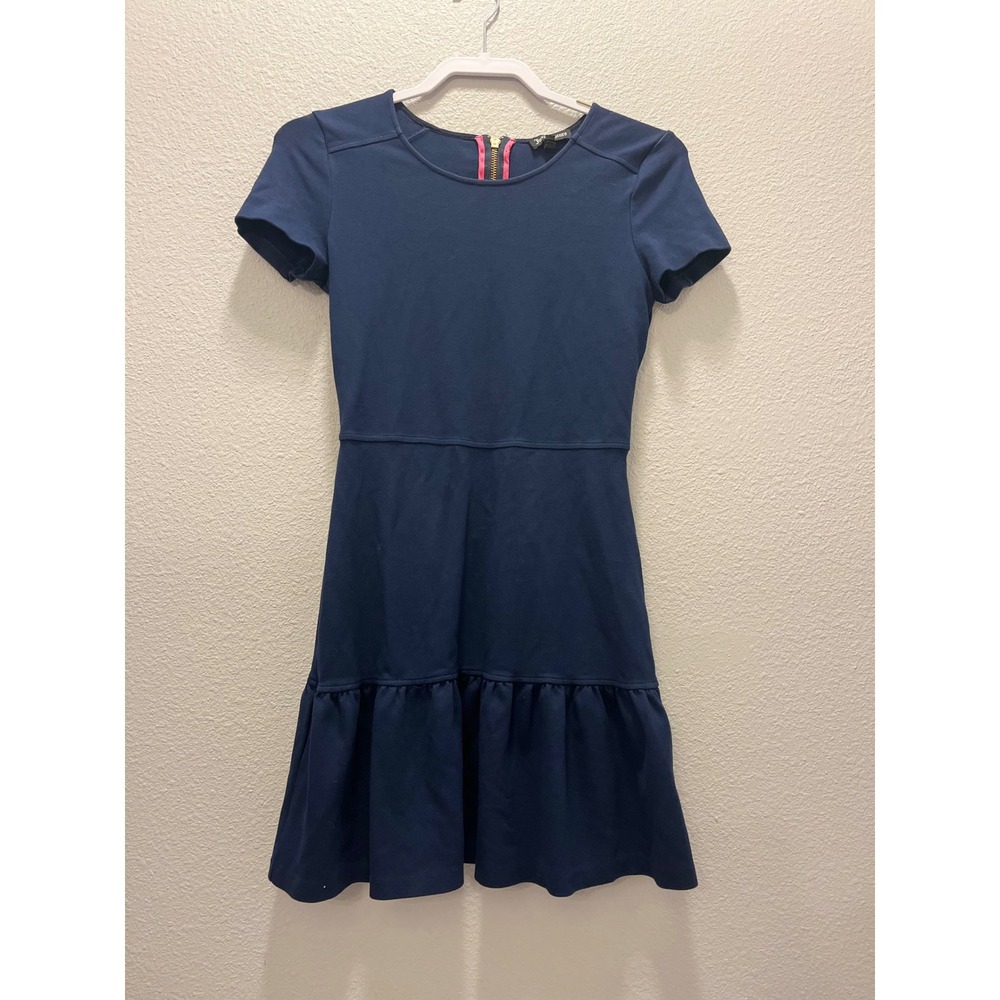 Juicy Couture Navy Blue Short Sleeve‎ Drop Waist Dress XS